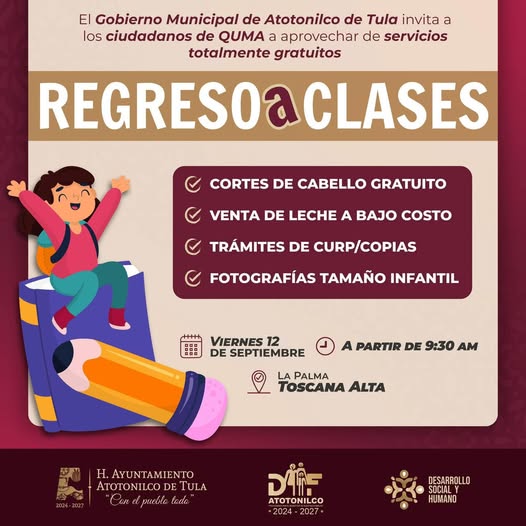 Recuerda que la Jornada “Regreso a Clases” está en Toscana Alta