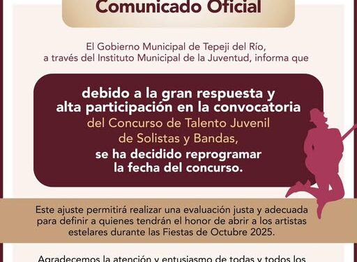 Comunicado Gobierno Municipal de Tepeji del Río