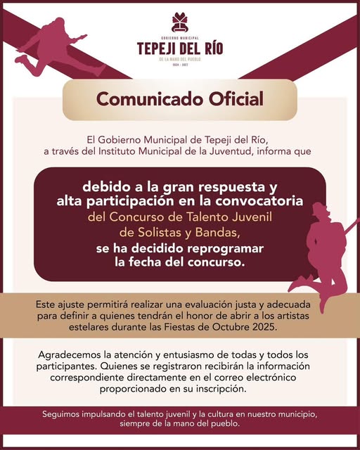Comunicado Gobierno Municipal de Tepeji del Río