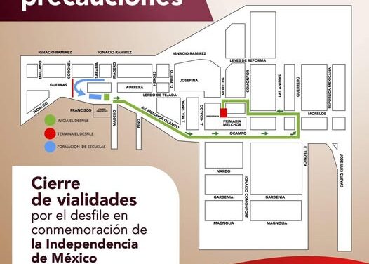 Cerrarán vialidades por desfile en Tepeji del Río