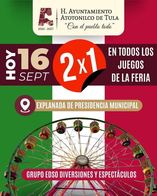 ¡Hoy es día de feria en #AtotonilcoDeTula!
