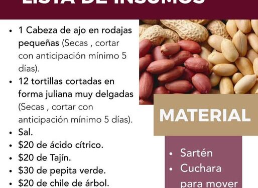 Impartirán Taller de Cacahuates Españoles en el Tepeji