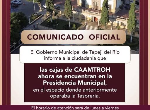Comunicado a la población tepejana