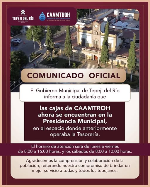 Comunicado a la población tepejana