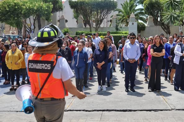 Tepeji del Río participa en el Segundo Simulacro 2025