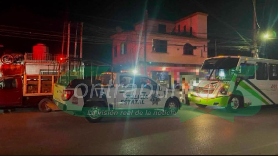 Asaltan camión de pasajeros de la empresa AVM en Tepeji del Río