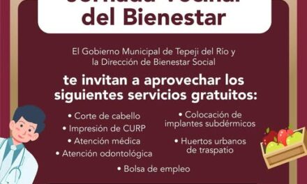 Mañana miércoles habrá Jornada Vecinal del Bienestar en CTM
