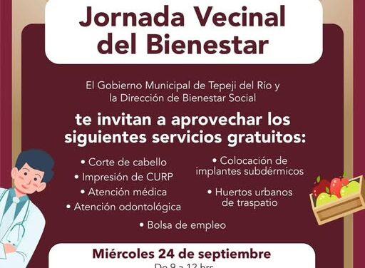 Mañana miércoles habrá Jornada Vecinal del Bienestar en CTM
