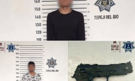 Policías municipales de Tepeji detienen a dos personas