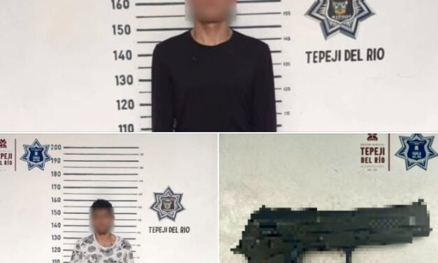 Policías municipales de Tepeji detienen a dos personas