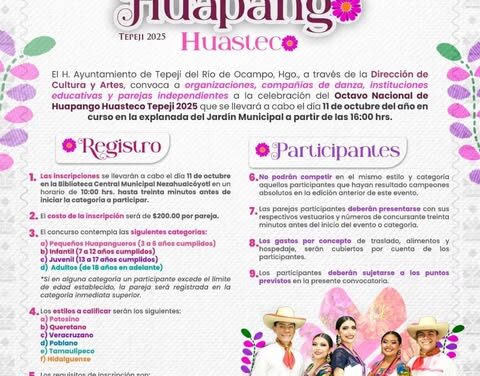 Hoy se llevará a cabo el 8º Concurso Nacional de Huapango Huasteco en Tepeji del Río