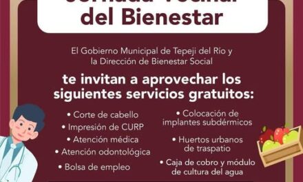 Mañana viernes habrá Jornada Vecinal del Bienestar en la Colonia El Edén