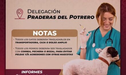 Habrá campaña de vacunación antirrábica en Praderas del Potrero