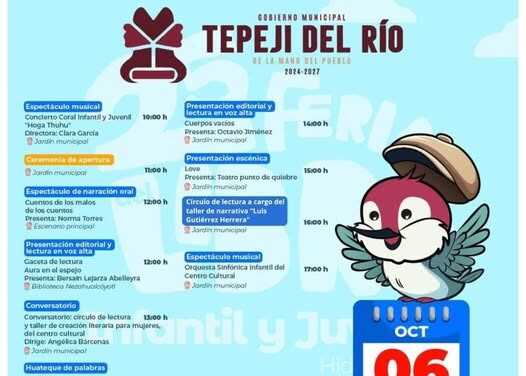 Invitan a participar en la Feria del Libro Infantil y Juvenil Hidalgo 2025.