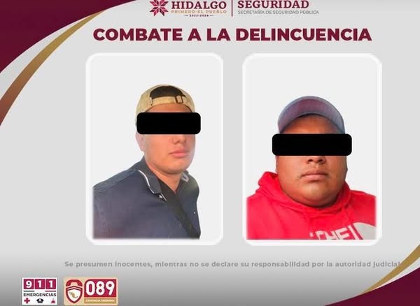 Tres detenidos tras robo de vehículo en Tula de Allende