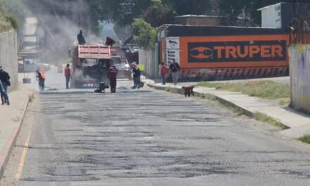 Reanudan trabajos de bacheo en Tepeji del Río
