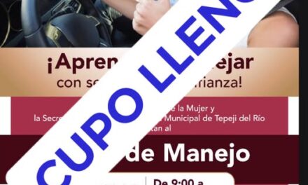 Gran respuesta a curso de manejo para mujeres en Tepeji del Río