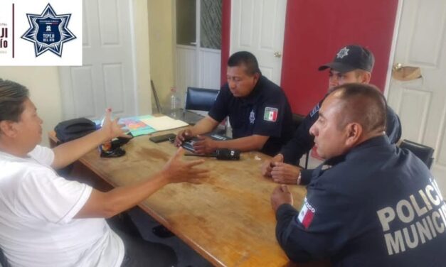 Director Operativo de Seguridad Pública de Tepeji se reúne con vecinos de San Mateo