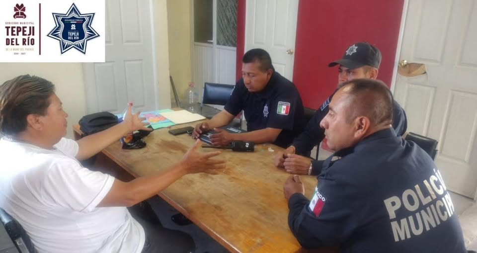 Director Operativo de Seguridad Pública de Tepeji se reúne con vecinos de San Mateo
