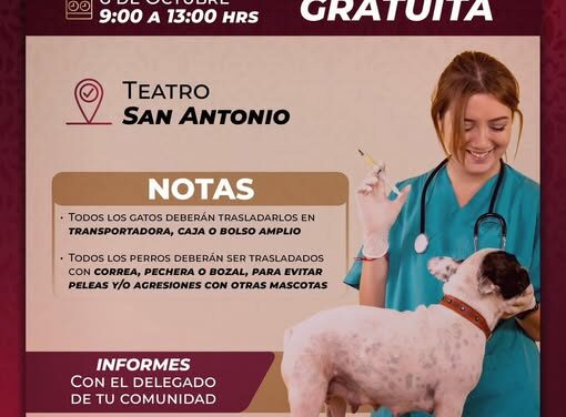Habrá campaña de vacunación antirrábica en San Antonio