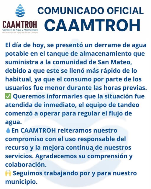 Comunicado Caamtroh
