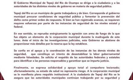 Comunicado Gobierno Municipal de Tepeji del Río