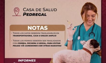 Habrá campaña de vacunación antirrábica en El Pedregal