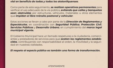 Comunicado Gobierno Municipal de Atotonilco de Tula