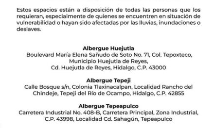 DIFH habilita albergues tras las lluvias registradas en la entidad