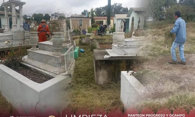 Inician trabajos de limpieza en Panteones de Atotonilco de Tula