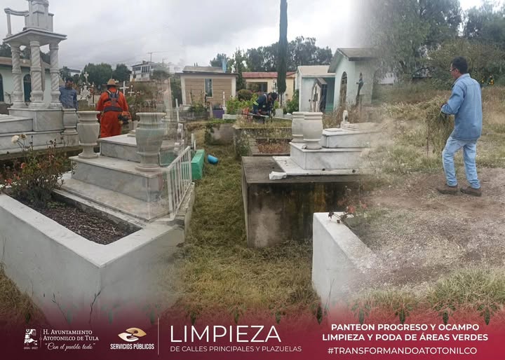 Inician trabajos de limpieza en Panteones de Atotonilco de Tula