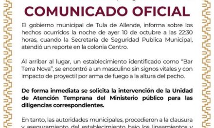 Comunicado Gobierno de Tula de Allende