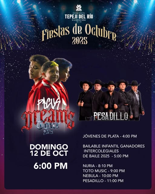 Disfruta de la presentación estelar de Grupo Picus en las Fiestas de Octubre Tepeji 2025