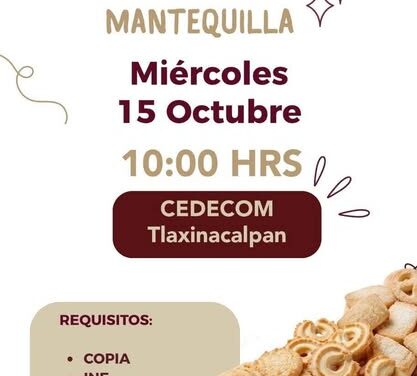 DIF Tepeji invita al Taller de Galletas de Mantequilla