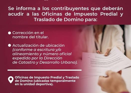 Invitan a tulenses a actualizar información catastral