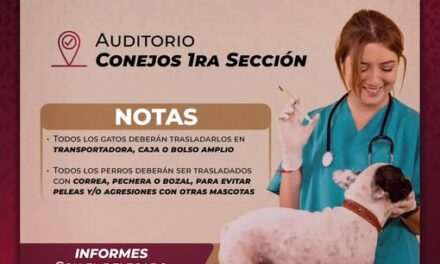 Mañana habrá Campaña de Vacunación Antirrábica en Conejos 1ra. Sección.