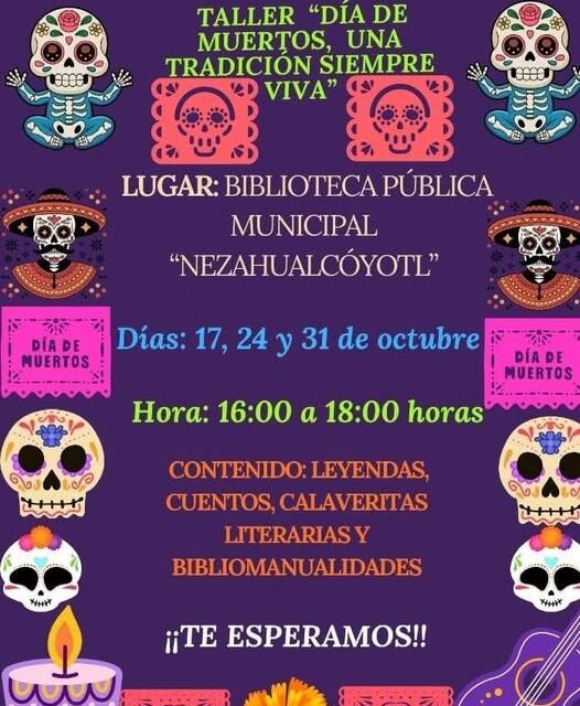 Invitan al Taller de Día de Muertos en Tepeji del Río