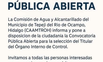 Convocatoria Pública Abierta para la selección del Titular del Órgano Interno de Control de la CAAMTROH