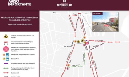 Cerrarán vialidad por obra en Tepeji del Río, conoce las vías alternas