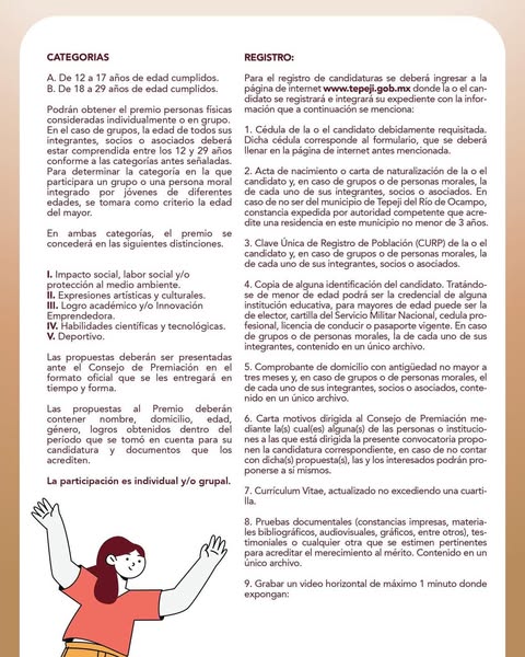 Abren Convocatoria del Premio Municipal de la Juventud 2025 en Tepeji