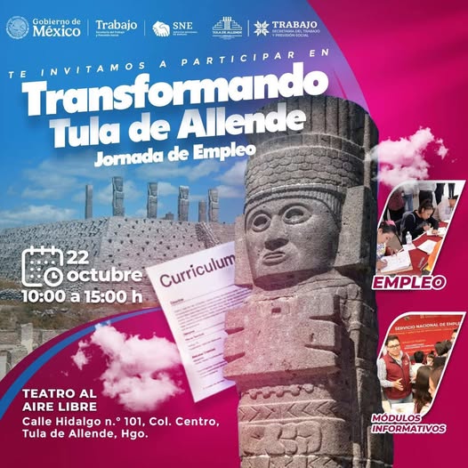 Invitan a la jornada de empleo “Transformando Tula de Allende”
