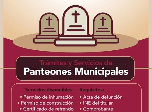 Conoce los servicios que ofrece en gobierno de Tepeji en los panteones municipales