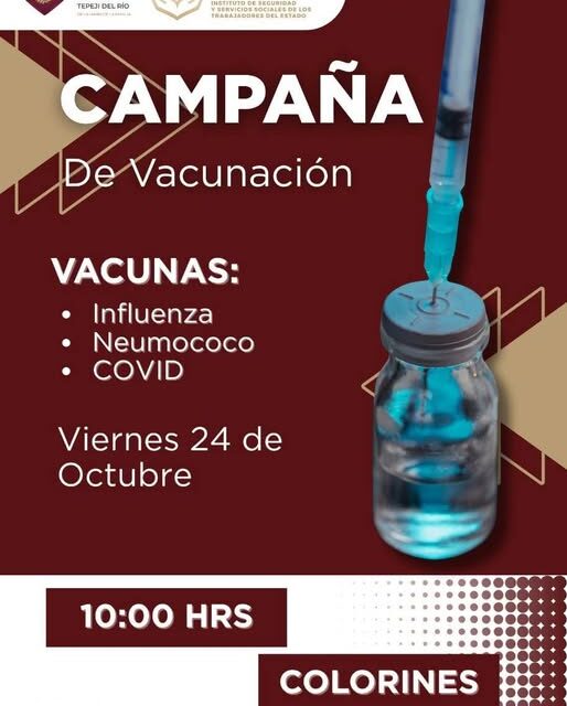 Hoy hay Campaña de Vacunación dirigida a adultos mayores y personas vulnerables en Tepeji