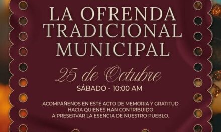 Inaugurarán Ofrenda Tradicional Municipal de Atotonilco de Tula