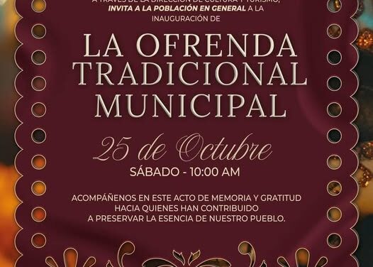 Inaugurarán Ofrenda Tradicional Municipal de Atotonilco de Tula