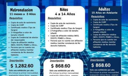 Toma clases de natación en el Centro Acuático Tepexic