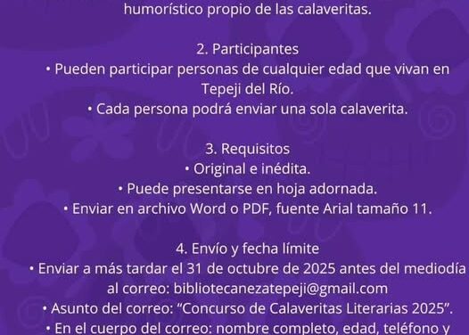 Convocatoria Concurso de Calaveritas Literarias 2025