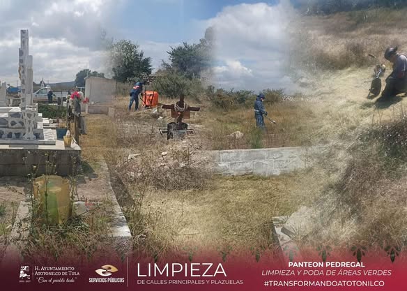 Continúan los trabajos de mantenimiento en los 𝗲𝘀𝗽𝗮𝗰𝗶𝗼𝘀 𝗽𝘂́𝗯𝗹𝗶𝗰𝗼𝘀 𝗱𝗲𝗹 𝗺𝘂𝗻𝗶𝗰𝗶𝗽𝗶𝗼 de Atotonilco de Tula