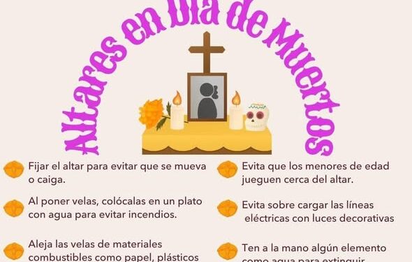 La Unidad de Protección Civil y Bomberos de Tepeji del Río, emite las siguientes recomendaciones para disfrutar de las festividades de Día de Muertos de manera segura.
