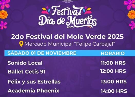 Disfruta de la magia que guarda el sabor, color y aroma en el Segundo Festival del Mole Verde en Tula de Allende